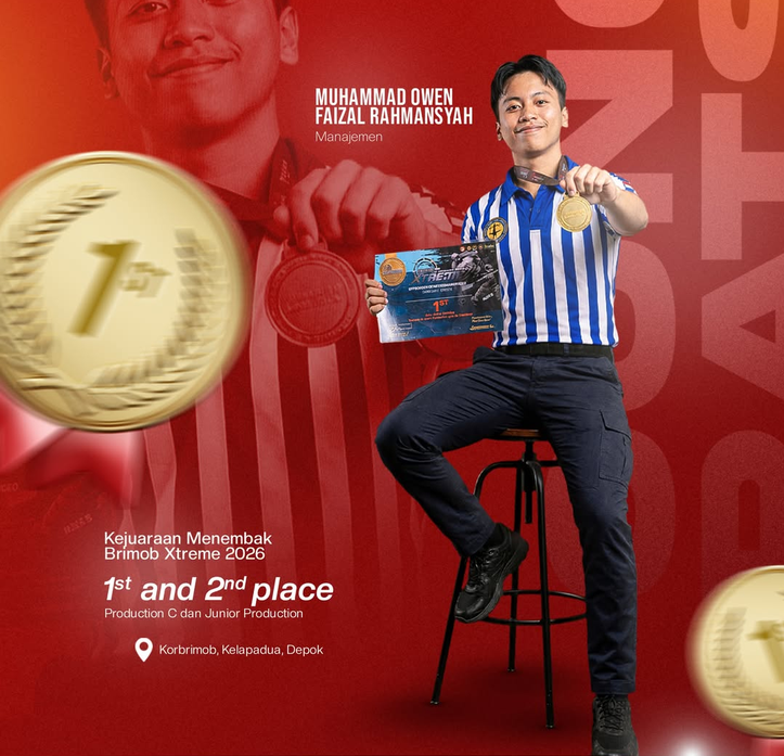 Bidik Prestasi Nasional, Mahasiswa Manajemen UMM Borong Dua Gelar di Kejuaraan Menembak Brimob Xtreme 2026
