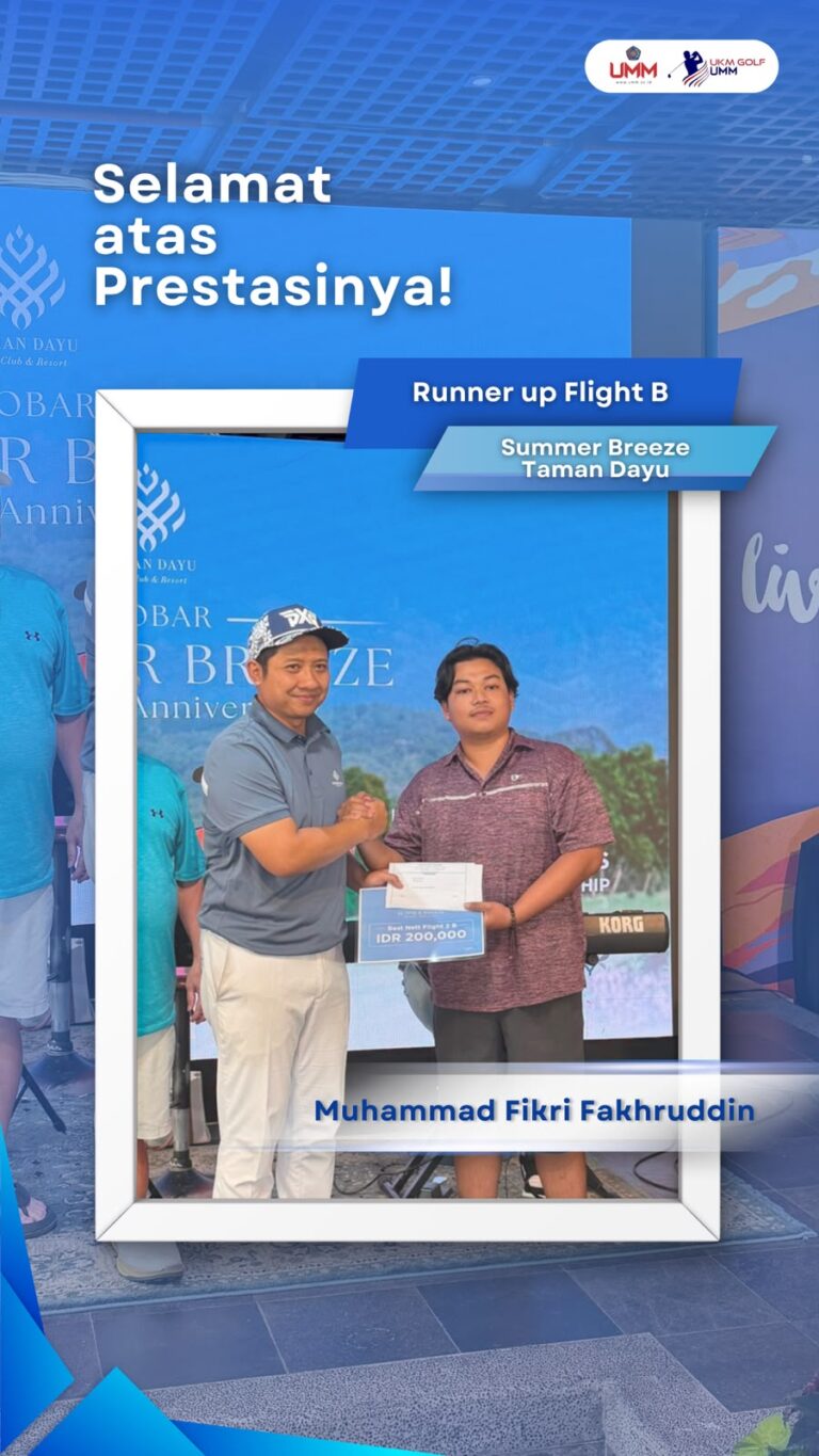 Harumkan Nama Kampus Putih, Atlet UKM Golf UMM Sabet Dua Gelar di Kejuaraan Regional Jawa Timur